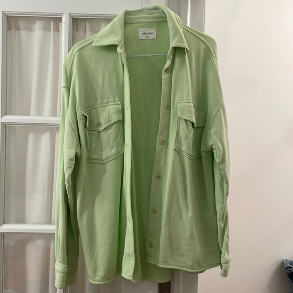 Aritzia Wilfred Free Fleece Terry Shirt Jacket